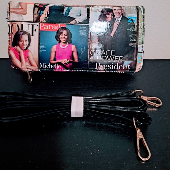 Collectors Item: Glossy Magazine Cover Michelle Obama Purse. - Picture 11 of 13